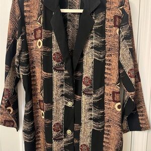 Peter Popovitch Retro 1980's 90's Multicolor Blazer Jacket M / L Vintage EUC